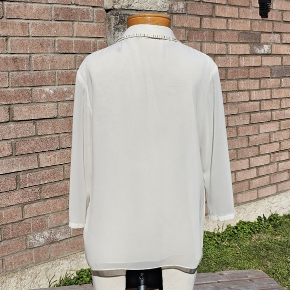 Ted Baker flowy white beaded blouse - Picture 9 of 9